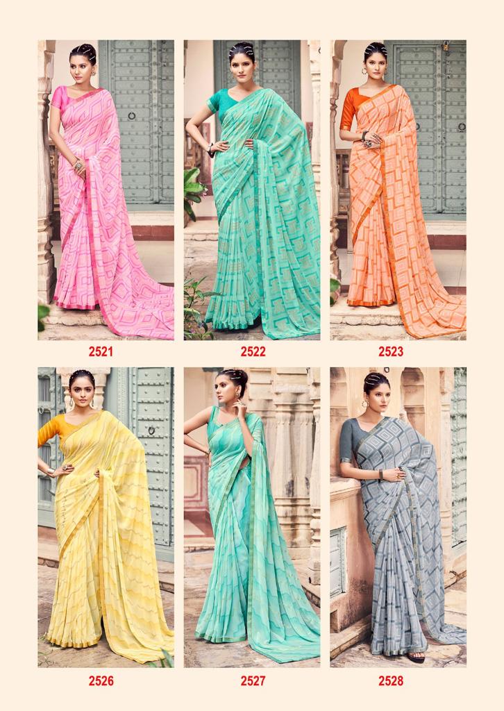 Kashvi Bansi Printed Georgette Fancy Ethnic Wear Saree Collection